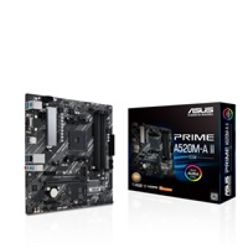 ASUS MB Sc AM4 PRIME A520M-A II CSM, AMD A520, 4xDDR4, 1xDP, 1xHDMI, 1xVGA, mATX