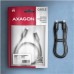 AXAGON BUCM2-CM25AB, CHARGE kábel USB-C <-> USB-C, 2.5m, Hi-Speed USB, PD 240W 5A, ALU, oplet, čierny