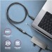 AXAGON BUCM32-CF15AB predlžovací kábel USB-C (M) <-> USB-C (F), 1.5m, USB 20Gbps, PD 240W 5A, 8K HD, ALU, oplet, čierny