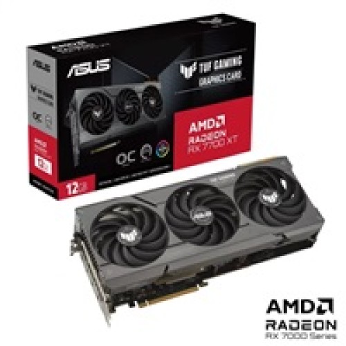 ASUS VGA AMD Radeon TUF Gaming RX 7700 XT OC Edition 12GB GDDR6, RX 7700 XT, 20GB GDDR6, 3xDP, 1xHDMI