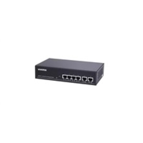 Vivotek PoE switch AW-GEL-065A-060, 4xGE PoE(802.3af/at, PoE budget 60W), 2xGbE RJ-45, extend-mode až 250m(PoE@10Mbps)