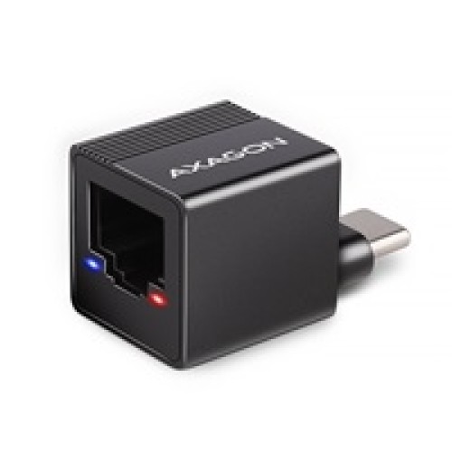 AXAGON ADE-MINIC, USB-C 3.2 Gen 1 - Gigabit Ethernet MINI sieťová karta, Realtek 8153, auto inštal, čierna