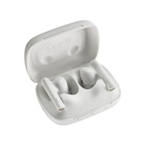 Poly Voyager Free 60 bluetooth headset, BT700 USB-A adaptér, nabíjecí pouzdro, bílá