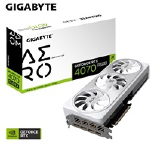 GIGABYTE VGA NVIDIA GeForce RTX 4070 SUPER AERO OC 12G, 12G GDDR6X, 3xDP, 1xHDMI