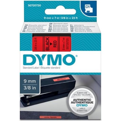 páska DYMO 40917 D1 Black On Red Tape (9mm)