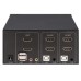 Bazar - Manhattan HDMI přepínač, 2-Port Dual-Monitor HDMI KVM Switch, 4K@30Hz, černá - Poškozený obal