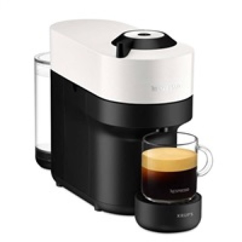 BAZAR - Krups Nespresso XN920110 Vertuo Pop kapslový kávovar, 1500 W, Wi-Fi. Bluetooth, 4 velikosti kávy, bílý - rozbale