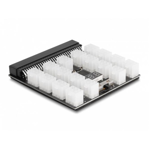 Delock Rozvaděč energie pro serverový napájecí adaptér 17 x 6 pinový, 12 V