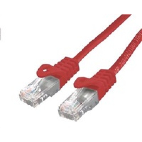 C-TECH kabel patchcord Cat6, UTP, červený, 5m