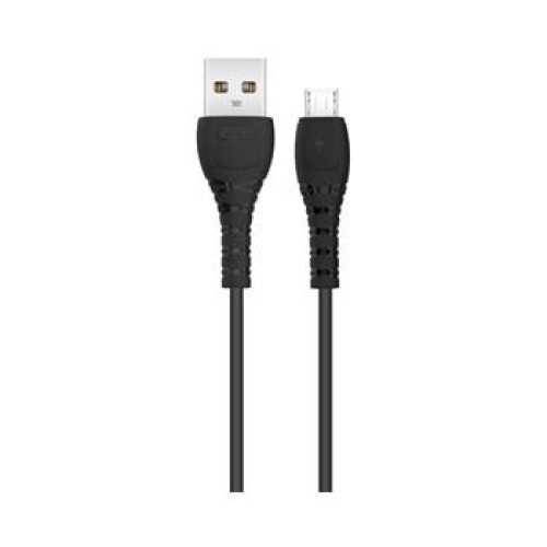 kábel XO NB165 MicroUSB-USB čierny (1m 3A)