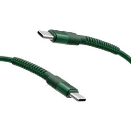 Zelený 2x TypeC 60W 1M 3A kábel Mobilnet