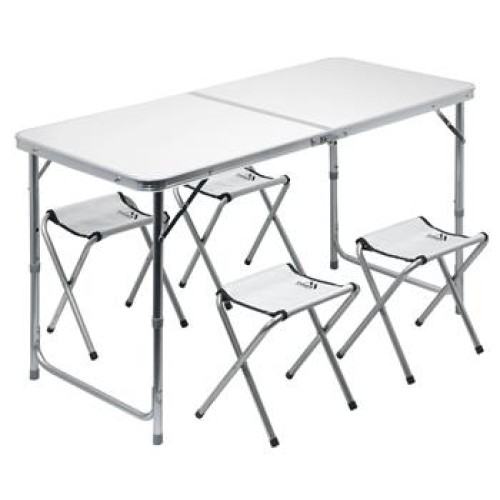 Stôl Cattara DOUBLE šedý + 4x stolička
