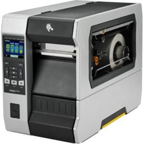 ZEBRA TT Printer ZT610; 4", 300 dpi, Euro and UK cord, Serial, USB, Gigabit Ethernet, Bluetooth 4.0, USB Host, Cutter, Color, ZPL