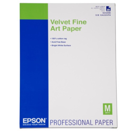 papier EPSON S042096 Velvet Fine Art, 260g/m, A2, 25ks