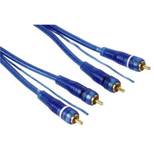 Hama RCA (phono) Cable, 2 RCA Plugs - 2 RCA Plugs, with remote, 5m, blue