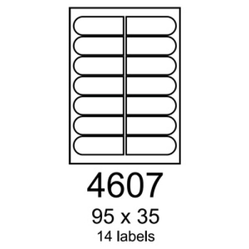 etikety RAYFILM 95x35 univerzálne biele R01004607A (100 list./A4)
