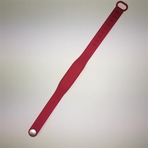 Fitness armband čipový úzky Sillicon rubber Mifare S50 1kb, červená