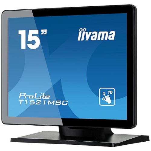 Dotykový monitor IIYAMA ProLite T1521MSC-B1, 15" LED, PCAP, 8ms, 325cd/m2, USB, VGA, lesklý, černý