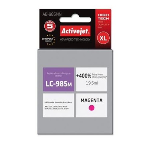 ActiveJet ink cartr. Brother LC-985M - 19 ml - 100% NEW AB-985MN (AB-985M)