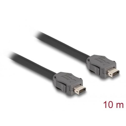 Delock ze zástrčkového konektoru Cable ix Industrial®( A-kódovaný) na zástrčkový konektor Cat.7, délky 10 m