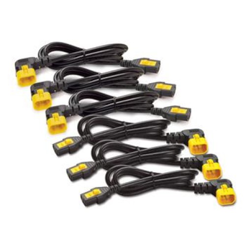 APC Power Cord Kit, ( 6ea) ,Locking,  10A, 100-230V, C13 to C14 (pravoúhlý) 1,2m