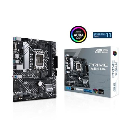 ASUS PRIME H610M-A D4, 1700, Intel H610, 2xDDR4, mATX