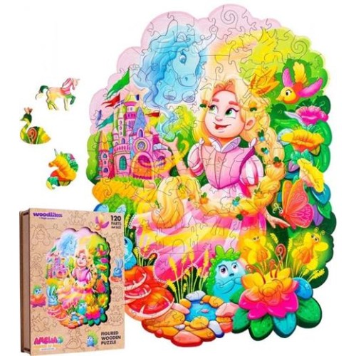 Puzzle Puzzler drevené, farebné - Amelia Princess of Magic