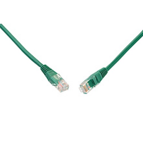 Solarix Patch kabel CAT5E UTP PVC 0,5m zelený non-snag-proof C5E-155GR-0,5MB