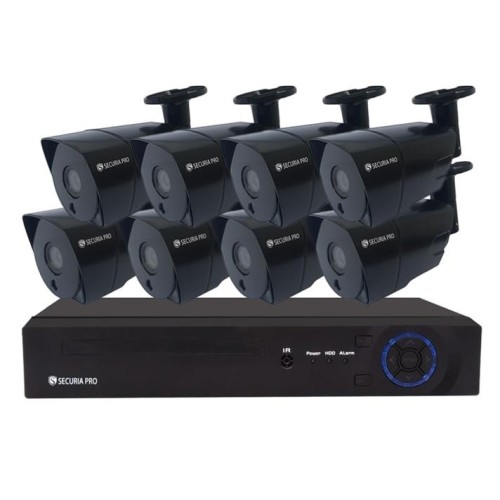 Kamerový set Securia Pro NVR8CHV8-B IP, 8Mpx, 8 kamery, PoE NVR, čierna