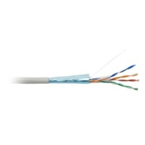 FTP kabel LYNX, Cat5E, drát, PVC, Dca, šedý, 305m