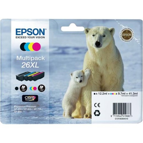 Atrament Epson T2636 Multip. 4-colours 26XL Claria Premium