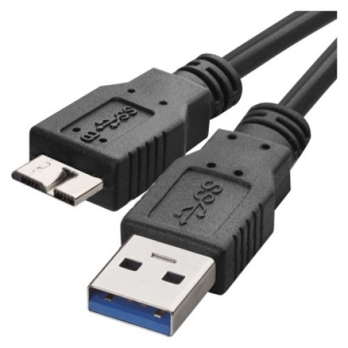 Nabíjací a dátový kábel prepájací USB-A 3.0 / micro USB-B 3.0, 1 m, čierny