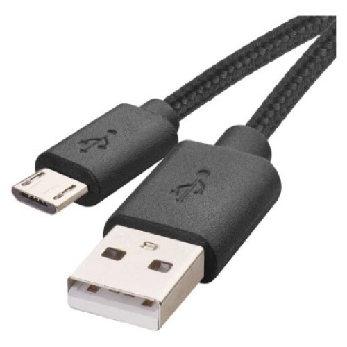 Nabíjací a dátový kábel USB-A 2.0 / micro USB-B 2.0, 2 m, čierny