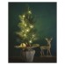 LED vianočný stromček, 52 cm, 3x AA, vnútorný, teplá biela, časovač
