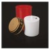LED náhrobná sviečka červená, 2x C, vonkajšia aj vnútorná, teplá biela, časovač