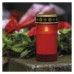 LED náhrobná sviečka červená, 2x C, vonkajšia aj vnútorná, teplá biela, senzor