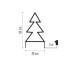 LED vianočný stromček kovový, 50 cm, vonkajší aj vnútorný, teplá biela