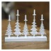 LED svietnik – vianočné stromy so sviečkami, 24 cm, 2x AA, vnútorný, teplá biela, časovač