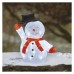 LED vianočný snehuliak s klobúkom, 36 cm, vonkajší aj vnútorný, studená biela, časovač