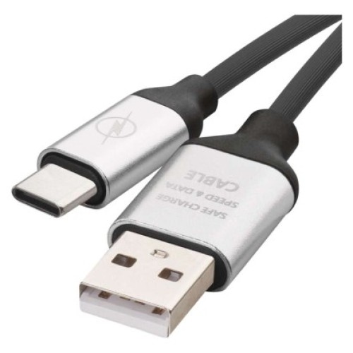 Nabíjací a dátový kábel USB-A 2.0 / USB-C 2.0, 1 m, čierny