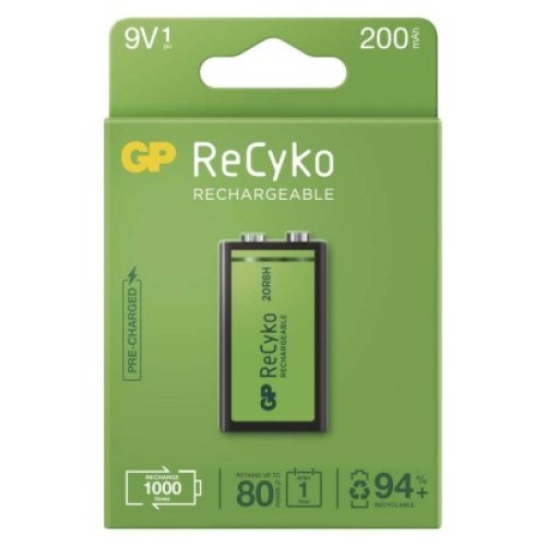 Nabíjacia batéria GP ReCyko 200 (9V) 1 ks