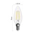 LED žiarovka Filament sviečka / E14 / 6 W (60 W) / 810 lm / neutrálna biela