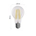 LED žiarovka Filament A60 / E27 / 11W (100W) / 1521 lm / teplá biela