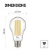 LED žiarovka Filament A67 / E27 / 17 W (150 W) / 2 452 lm / neutrálna biela