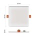 LED panel VIXXO 155×155, štvorcový vstavaný biely,13,5W neut.b.,IP65