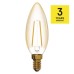 LED žiarovka Vintage sviečka / E14 / 2,1 W (20 W) / 190 lm / teplá biela
