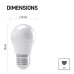 LED žiarovka Classic Mini Globe / E27 / 4,1 W (32 W) / 350 lm / neutrálna biela