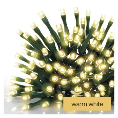 LED vianočná reťaz, 4 m, vonkajšia aj vnútorná, teplá biela, časovač