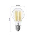 LED žiarovka Filament A60 A CLASS / E27 / 7,2 W (100 W) / 1521 lm / teplá biela