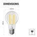 LED žiarovka Filament A60 A CLASS / E27 / 7,2 W (100 W) / 1521 lm / teplá biela